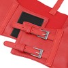 INSPIRE CHIC Women's Elastic Wide Waist Belt, Steampunk Underbust Corset Belts Faux Leather/Denim for Dress - 3 of 4