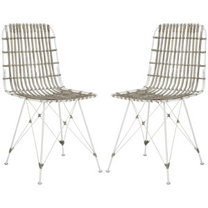 Minerva Wicker Dining Chair (Set of 2) - WIK6510 - Safavieh - 1 of 4