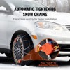 VEVOR Auto Tightening Snow Chains, Diamond Mesh Traction Wheel Chains for Anti-slip, Manganese Alloy Steel Emergency Tire Chains, Silver - 3 of 4