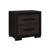 Vynxaria Modern 2-Drawer Nightstand, Solid/Engineered Wood, Sleek Silver Finish, Sleek Black Drawer Pulls, Spacious Storage - 3 of 4