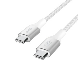 Belkin Braided 240W USB-C 6.6ft Cable - White - 1 of 4