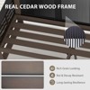 EAGLE PEAK Natural Cedar Wood Conversation Set, Outdoor Patio Furniture with 2 Ottomans and Coffee Table - 4 of 4