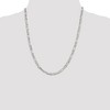 Black Bow Jewelry 4.5mm Sterling Silver Flat Figaro Chain Necklace - 2 of 4