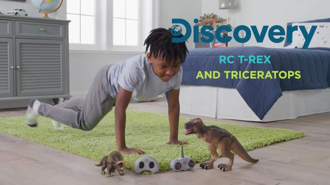 Discovery Kids Triceratops LED Infrared Remote Control (RC) Toy, 2 of 11, play video
