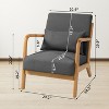NicBex Linen Accent Chair,Upholstered Living Room Chairs with High Backrest,Mid-Century Modern Armchair,Accent Chairs for Living Room - 3 of 4