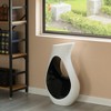 Uniquewise Tall Modern floor vase, White Unique Trumpet Floor Vase, Home Interior Decoration - 3 of 4