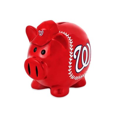 Forever Collectibles Washington Nationals 8 Inch MLB Resin Piggy Bank