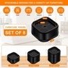 Aoibox Adjustable Furniture Risers Heavy Duty 8 Pack Stackable Bed Lifts 1 2 3 Inch for Desk Table Couch Sofa Chair Black - 2 of 4