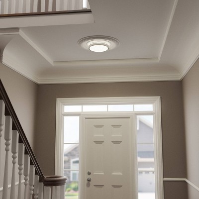 Sleek Brushed Nickel 11" Smart LED Flush Mount with Voice Control