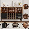 Wine Bar Cabinet with Storage & LED Light, 47'' Home Coffee Bar Cabinet with Wine Rack, Kitchen Buffet Sideboard Cabinet for Living Room, Dining Room - 3 of 4