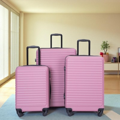 KTMBDW Luggage Sets PC+ABS Durable Suitcase Double Wheels TSA Lock