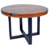 vidaXL Coffee Table End Table Side Table Living Room Furniture Teak Resin - 23.6" x 15.7" - 3 of 4
