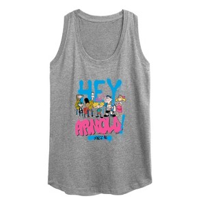 Women's - Hey Arnold! - Arnold Spray Paint 96 Graphic Racerback Tank - 1 of 4