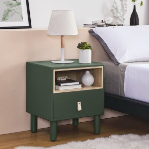 KTMBDW Small Nightstand Wood Bedside Table with Drawer, Modern End Table for Bedroom and Small Spaces, Solid Wood Legs, Easy Assembly - 1 of 4