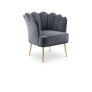 Meridian Furniture,Jester Velvet Accent Chair - 1 of 4