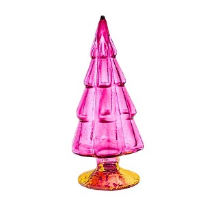 Craftoutlet.Com 4.0 Inch Colored Small Hue Glass Tree Decorative Holiday Decor Tree Sculptures - 1 of 3