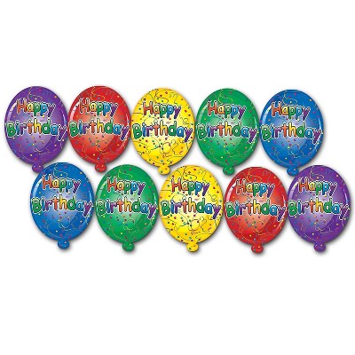 Beistle 4 1/2" Mini Happy Birthday Cutouts Assorted 70/Pack 57462