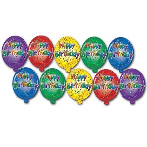 Beistle 4 1/2" Mini Happy Birthday Cutouts Assorted 70/Pack 57462 - 1 of 1