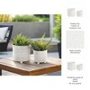 Sagebrook Home 2-Piece Set of Ceramic Planters Stylish Footed Plant Stand Set for Indoor or Outdoor - 4 of 4