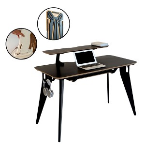 Hoek Office Desk Bundle, 47.5" x 23", Modular Shelving, Storage Hook, Wall-Mountable Desk for Compact Spaces & Work, Tool Free Set Up - 1 of 4