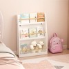 AZL1 Life Concept Decorative Bookshelf Three Tier Kids Book Rack Natural Wood Book Display Shelf for Children, White, 22.83"*7.09"*31.5" - 4 of 4