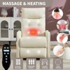 KWPZQEB Power Lift Recliner Chair for Elderly with Massage and Lumbar Heating, Faux Leather Recliner Sofa with Side Pocket & USB Port - 2 of 4