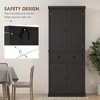 LOVMOR 72" Kitchen Pantry, Tall Storage Cabinet, Freestanding Cupboard with Drawer - 3 of 4