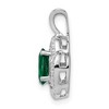 Black Bow Jewelry Rhodium Plated Sterling Silver, Diamond & Gemstone Pendant, 10 x 16mm - 2 of 4