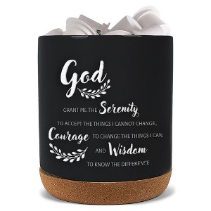 Elanze Designs Serenity Prayer Black X-Large Cork Bottom, Kitchen Counter, Ceramic Stoneware, Coffee, Tea and Hot Chocolate, Machine Brewing, K - 1 of 4