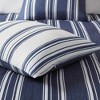 Gracie Mills Thais Farmhouse Reversible Striped Comforter Set - King/California King - Navy - 4 of 4