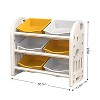 Acekool Kids Toy Organizer with 6 Removable Bins, Multi-Functional Storage Cabinet for Playroom, Nursery, Living Room - 2 of 4