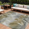 HomeRoots 10' X 14' Pewter And Silver Abstract Washable Indoor Outdoor Area Rug - 2 of 4