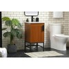 Elegant Lighting 18 inch single bathroom vanity in teak - 3 of 4