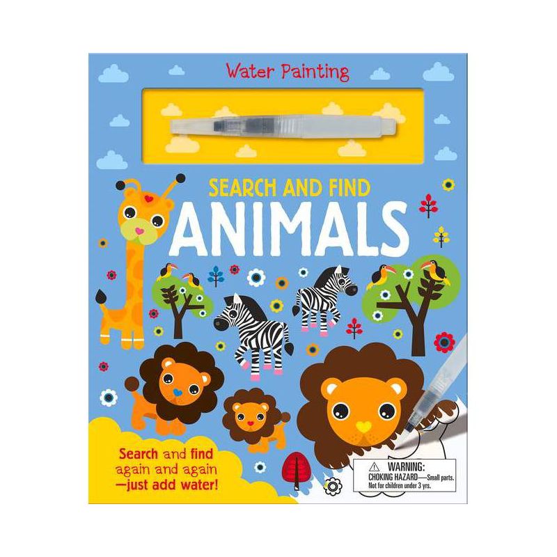 Search and Find Animals - (Water Painting Search and Find) by  Georgie Taylor (Board Book), 1 of 2