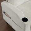 NicBex Chenille L-Shaped Sectional Sofa with Side Pocket,2 Cup Holders and Storage Ottoman for Living Room,Apartment - 4 of 4
