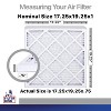 Filter King 17.25x19.25x1 Air Filter | 4-PACK | Carbon MERV 8 HVAC Pleated A/C Furnace Filters | MADE IN USA | Actual Size: 17.25 x 19.25 x .75" - 2 of 4