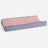 Bacati - Emma Solid Coral/Navy Quilted Changing Pad Cover - 4 of 4
