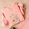Simply Sage Market Winter Floral Lightweight Garment Dyed Sweatshirt - 3 of 4