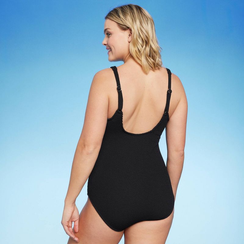 Women&#39;s Full Coverage Pucker Textured Square Neck One Piece Swimsuit - Kona Sol&#8482;, 6 of 9