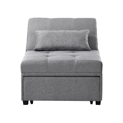 Twin Wales Convertible Recliner Sofa Bed Gray - Powell Company