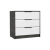 NicBex 27.04"H Metal Handles Storage Dresser for Bedroom with 3 Drawers - 3 of 4
