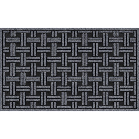 Calloway Mills 153483660 3 x 5 ft. Rubber Ridge Scraper Rectangular Doormat, Black