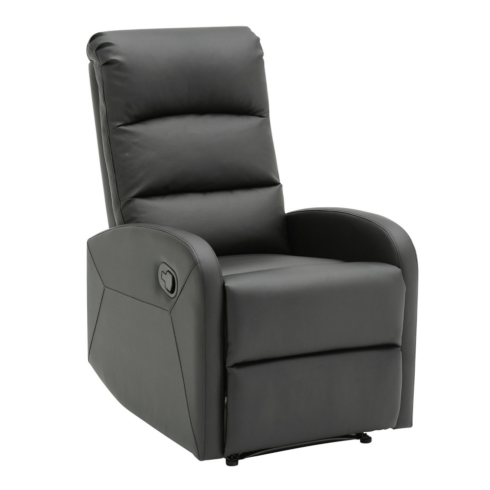 Photos - Chair Dormi Contemporary Upholstered Recliner  Black - LumiSource