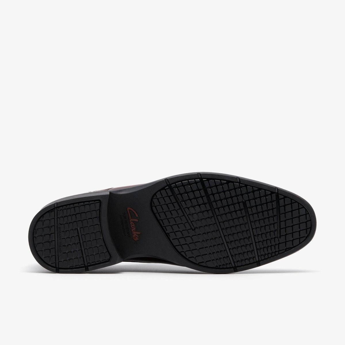 Clarks Mens Steadwell Cap Mahogany Shoes - thumbnail 3