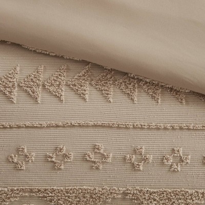 Tan Full Down Alternative Microfiber Comforter Set with Gathered Embellishment
