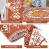 Waterproof Outdoor Rug Reversible Plastic Straw Mat, Vintage Medallion Patio Carpet for RV, Deck, Beach, Camping - 3 of 4