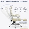 Ergonomic Office Chair with Adjustable Headrest, Lumbar Support & Retractable Footrest - Home Executive Desk Chair - 3 of 4