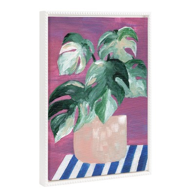 18"x24" Sylvie Beaded Deliciosa Framed Canvas by Nikita Jariwala White - Kate & Laurel All Things Decor