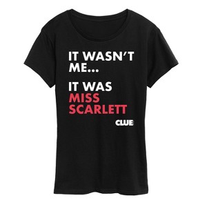 Women's - Clue - It Wasnt Me It Was Miss Scarlett Short Sleeve Graphic T-Shirt - 1 of 4