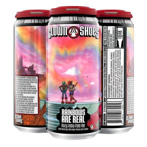 Clown Shoes Rainbows Are Real Hazy IPA - 4pk/16 fl oz Cans - image 1 of 1